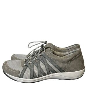 Dansko Honor Charcoal Gray Suede Low‎ Top Athletic Drawstring Shoes Size 41